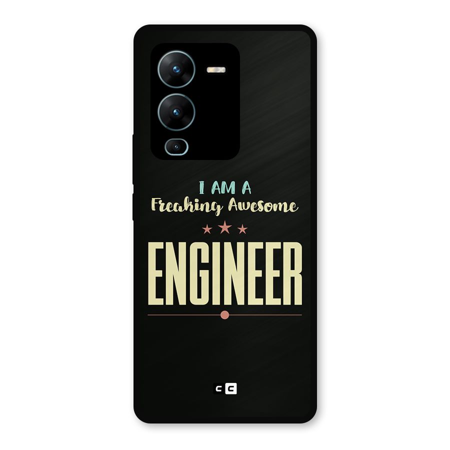 Awesome Engineer Metal Back Case for Vivo V25 Pro