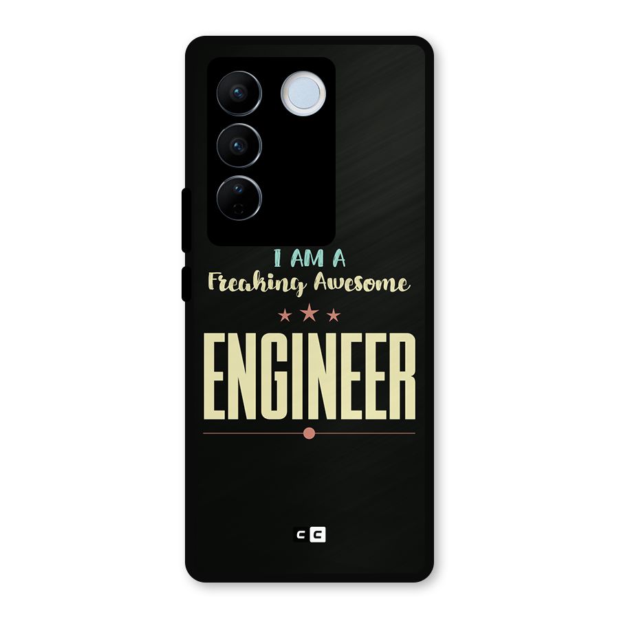 Awesome Engineer Metal Back Case for Vivo V27