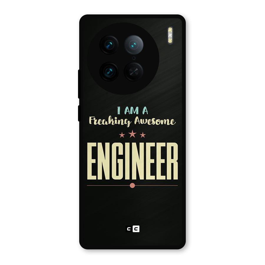 Awesome Engineer Metal Back Case for Vivo X90 Pro