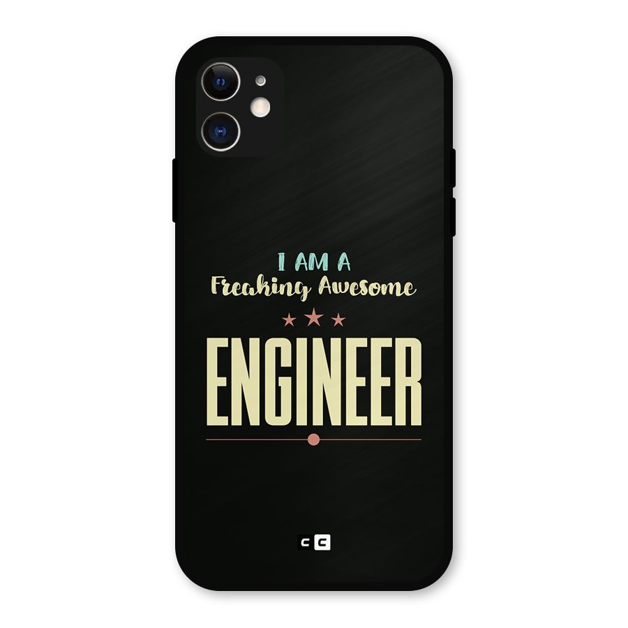 Awesome Engineer Metal Back Case for iPhone 11