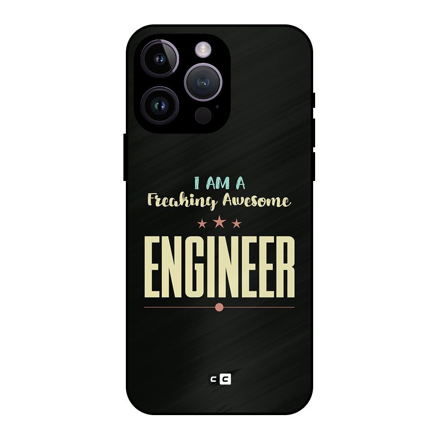 Awesome Engineer Metal Back Case for iPhone 14 Pro Max