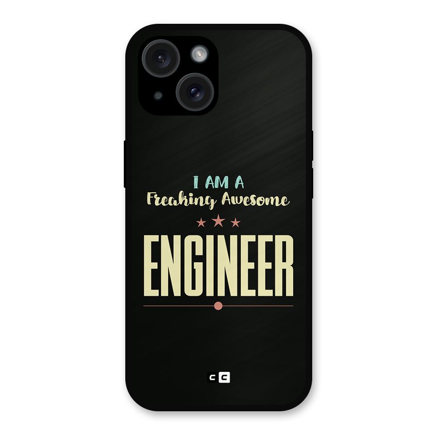 Awesome Engineer Metal Back Case for iPhone 15