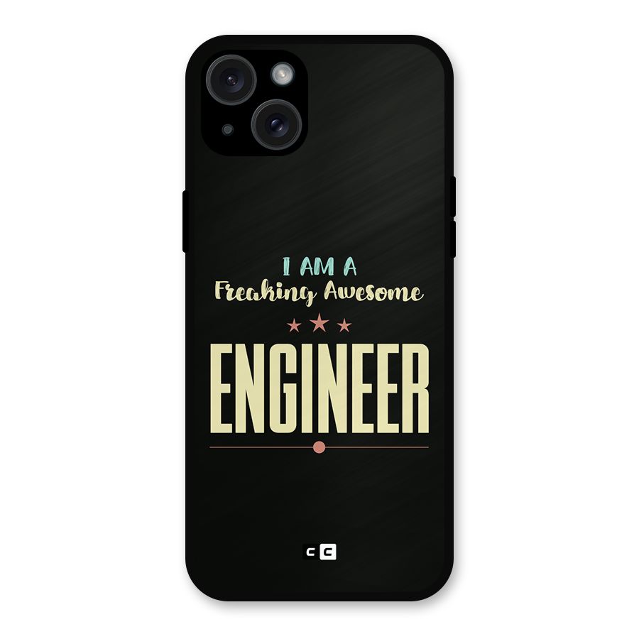Awesome Engineer Metal Back Case for iPhone 15 Plus