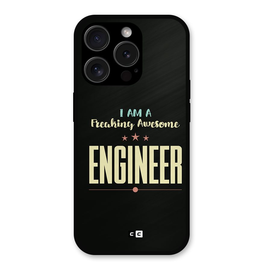 Awesome Engineer Metal Back Case for iPhone 15 Pro
