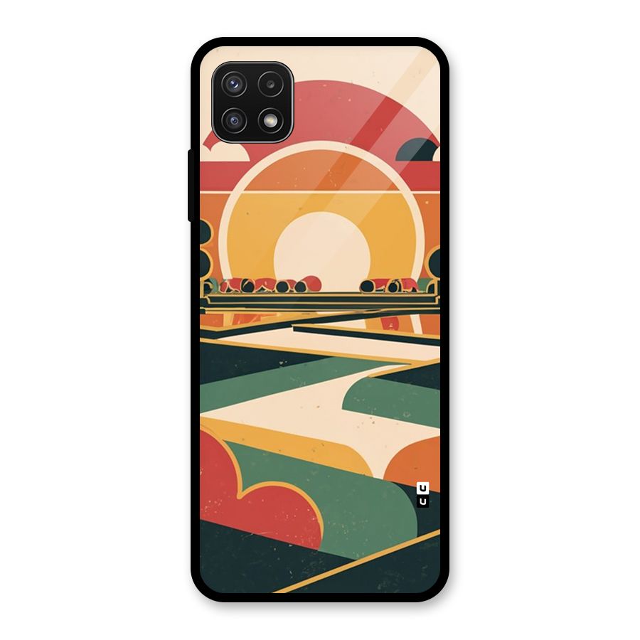 Awesome Geomatric Art Glass Back Case for Galaxy A22 5G