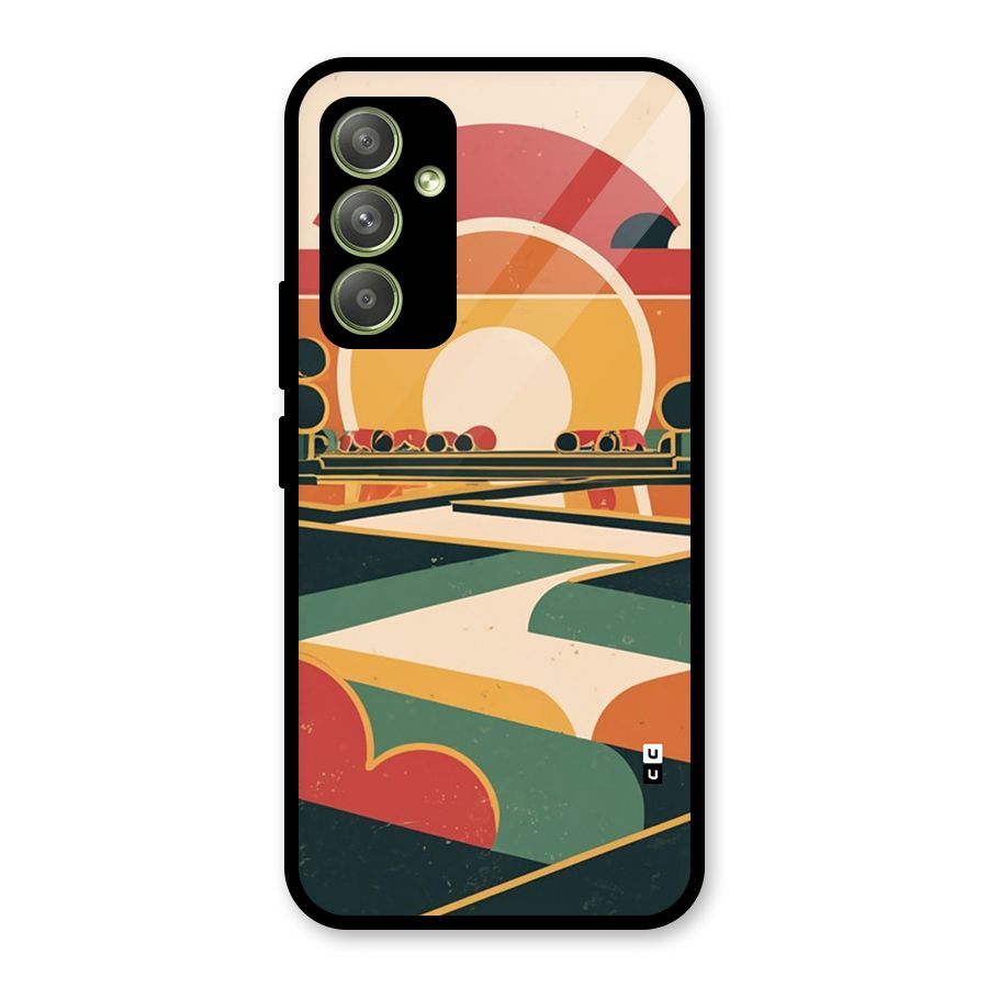 Awesome Geomatric Art Glass Back Case for Galaxy A54