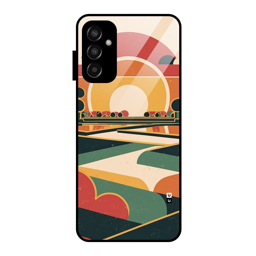 Awesome Geomatric Art Glass Back Case for Galaxy F13