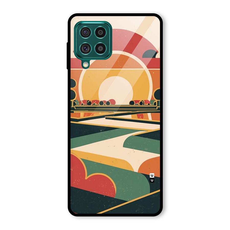 Awesome Geomatric Art Glass Back Case for Galaxy F62