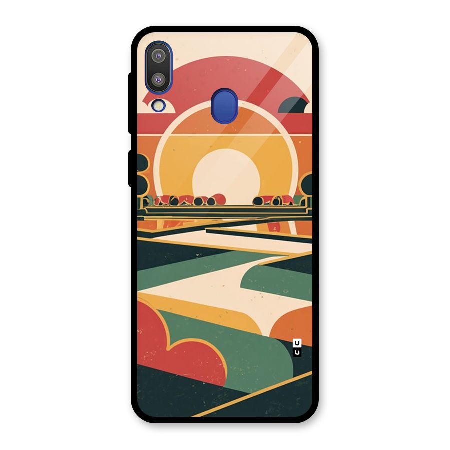 Awesome Geomatric Art Glass Back Case for Galaxy M20