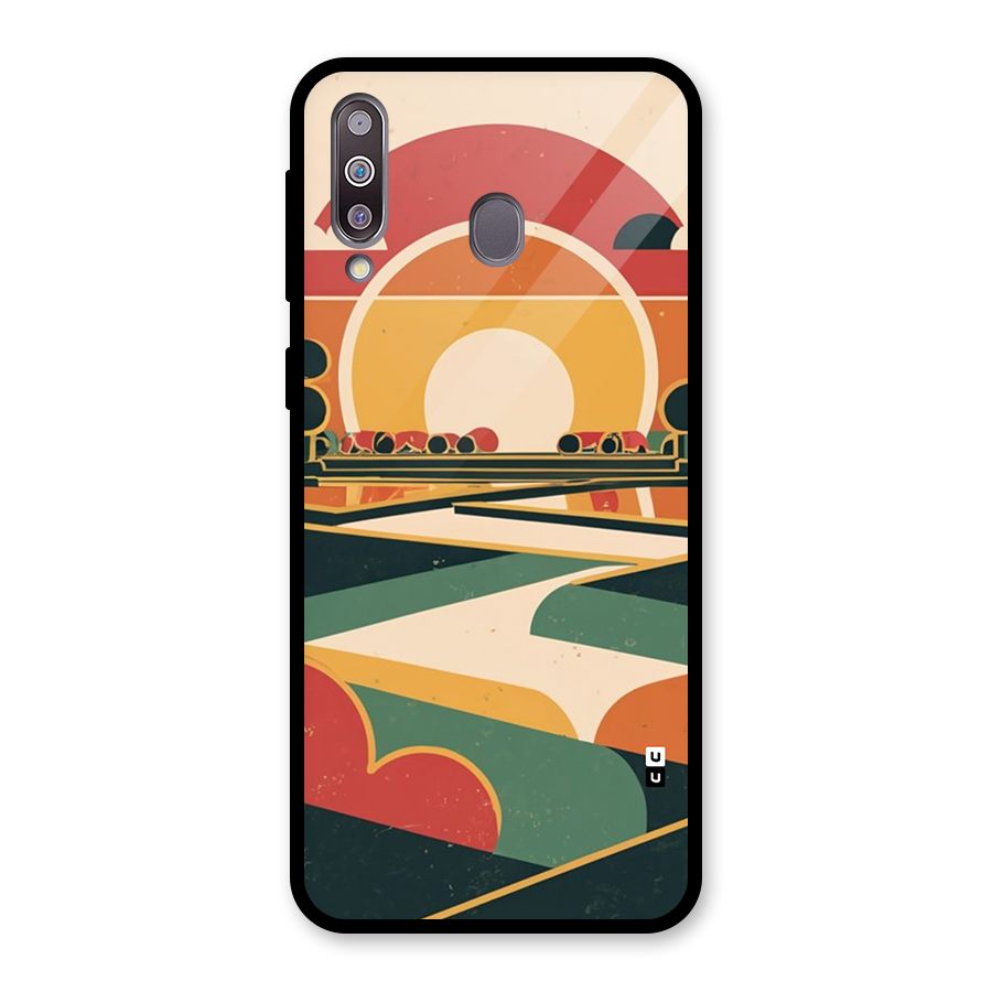 Awesome Geomatric Art Glass Back Case for Galaxy M30