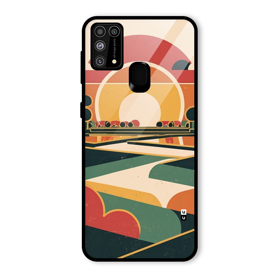 Awesome Geomatric Art Glass Back Case for Galaxy M31