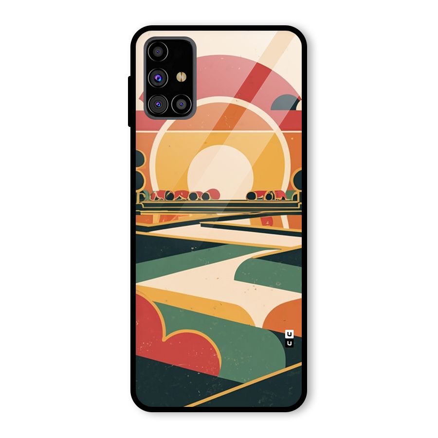 Awesome Geomatric Art Glass Back Case for Galaxy M31s