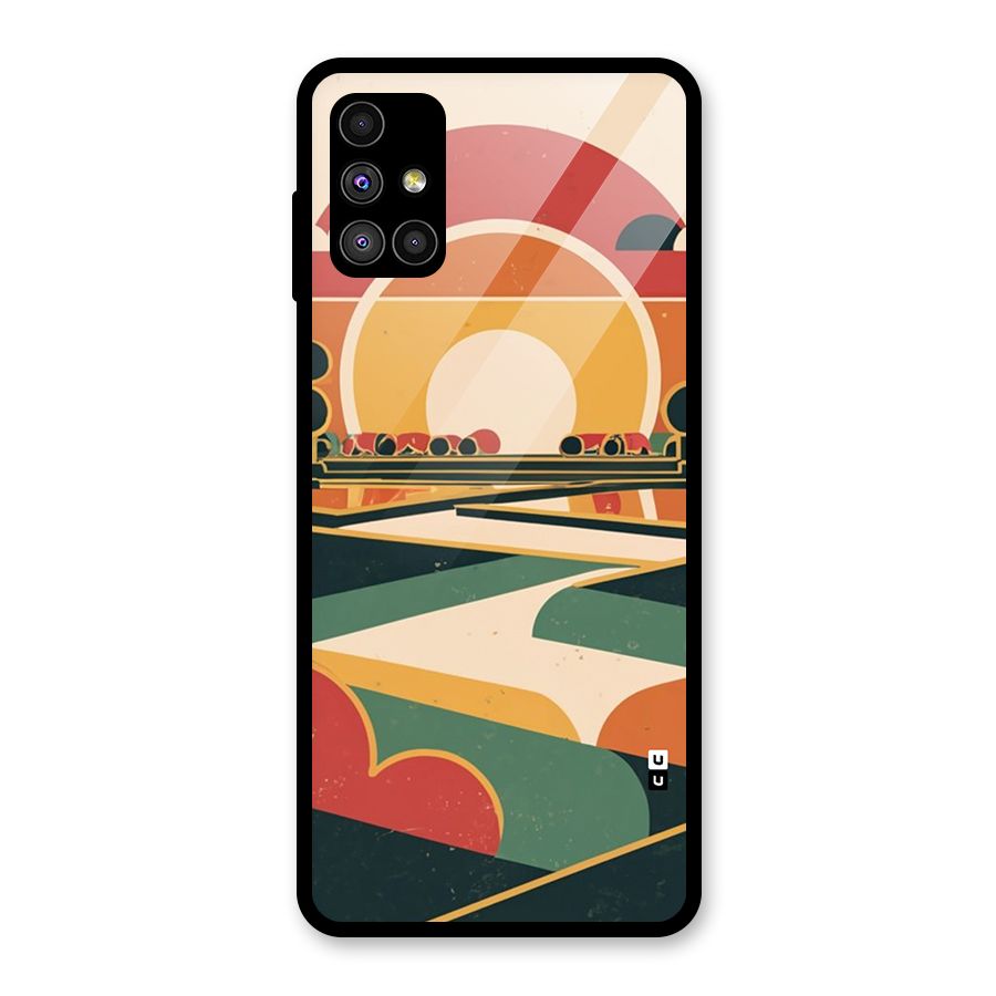 Awesome Geomatric Art Glass Back Case for Galaxy M51