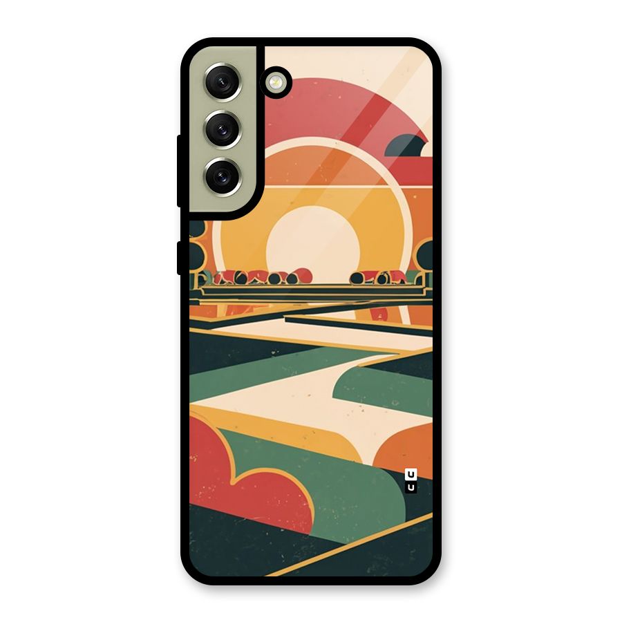 Awesome Geomatric Art Glass Back Case for Galaxy S21 FE 5G