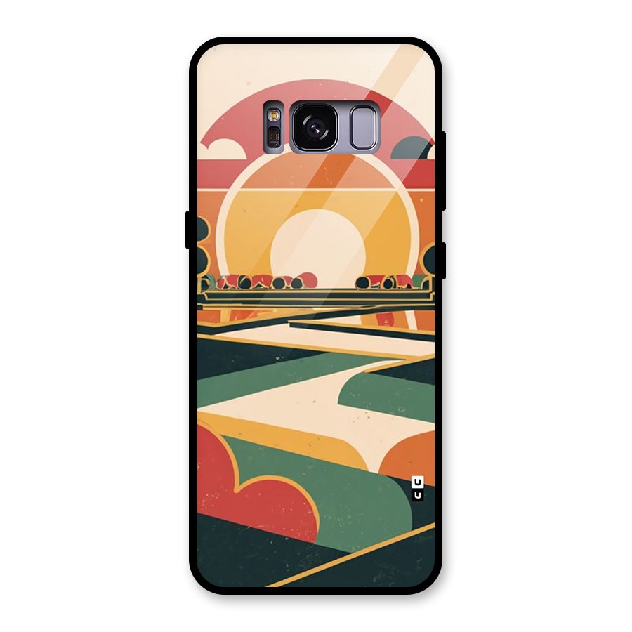 Awesome Geomatric Art Glass Back Case for Galaxy S8