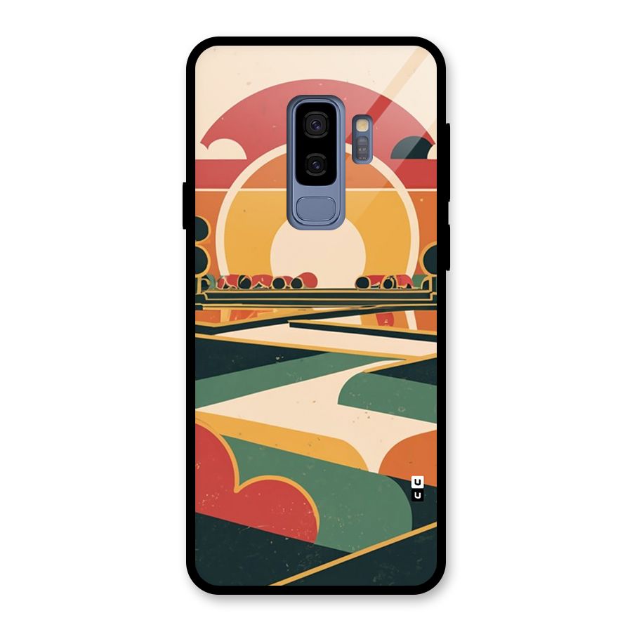 Awesome Geomatric Art Glass Back Case for Galaxy S9 Plus