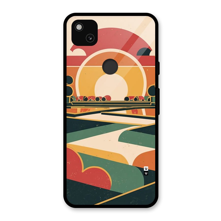 Awesome Geomatric Art Glass Back Case for Google Pixel 4a