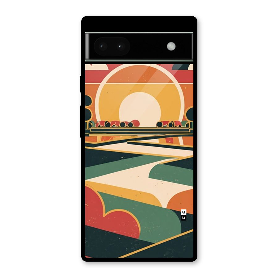 Awesome Geomatric Art Glass Back Case for Google Pixel 6a