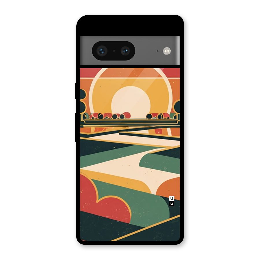 Awesome Geomatric Art Glass Back Case for Google Pixel 7