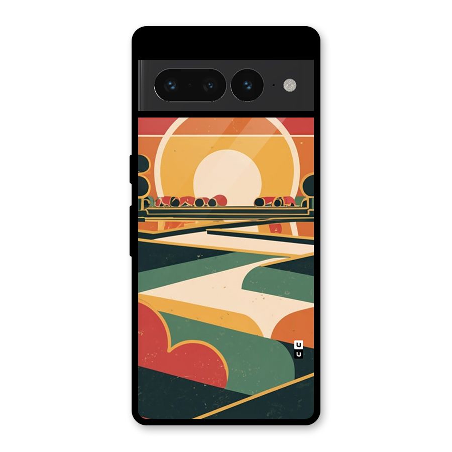 Awesome Geomatric Art Glass Back Case for Google Pixel 7 Pro
