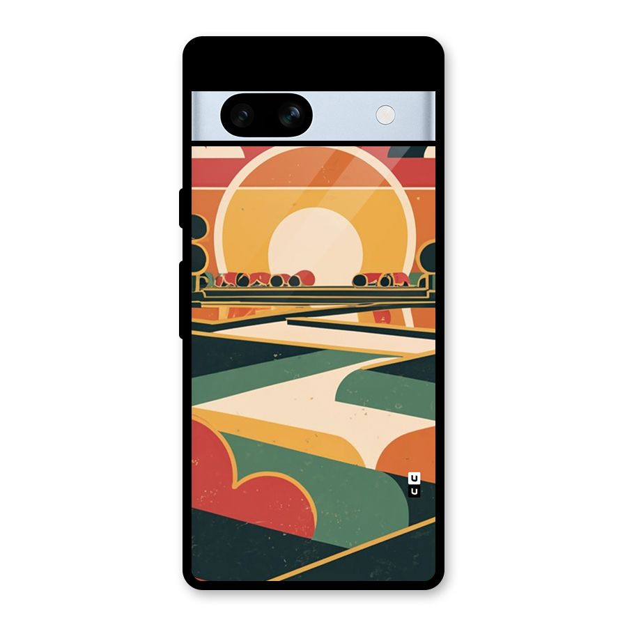 Awesome Geomatric Art Glass Back Case for Google Pixel 7a