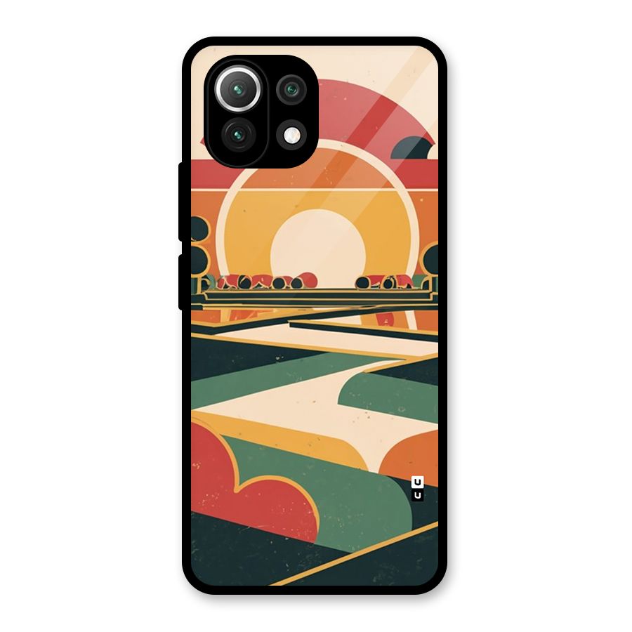 Awesome Geomatric Art Glass Back Case for Mi 11 Lite