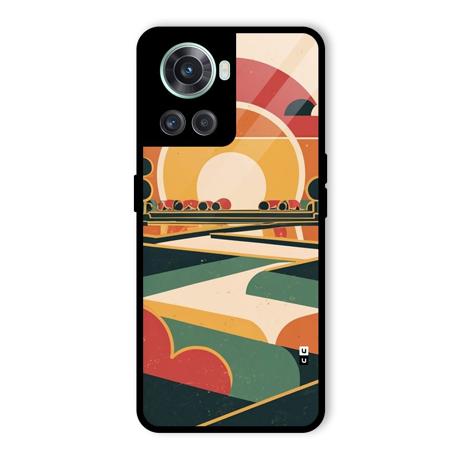 Awesome Geomatric Art Glass Back Case for OnePlus 10R