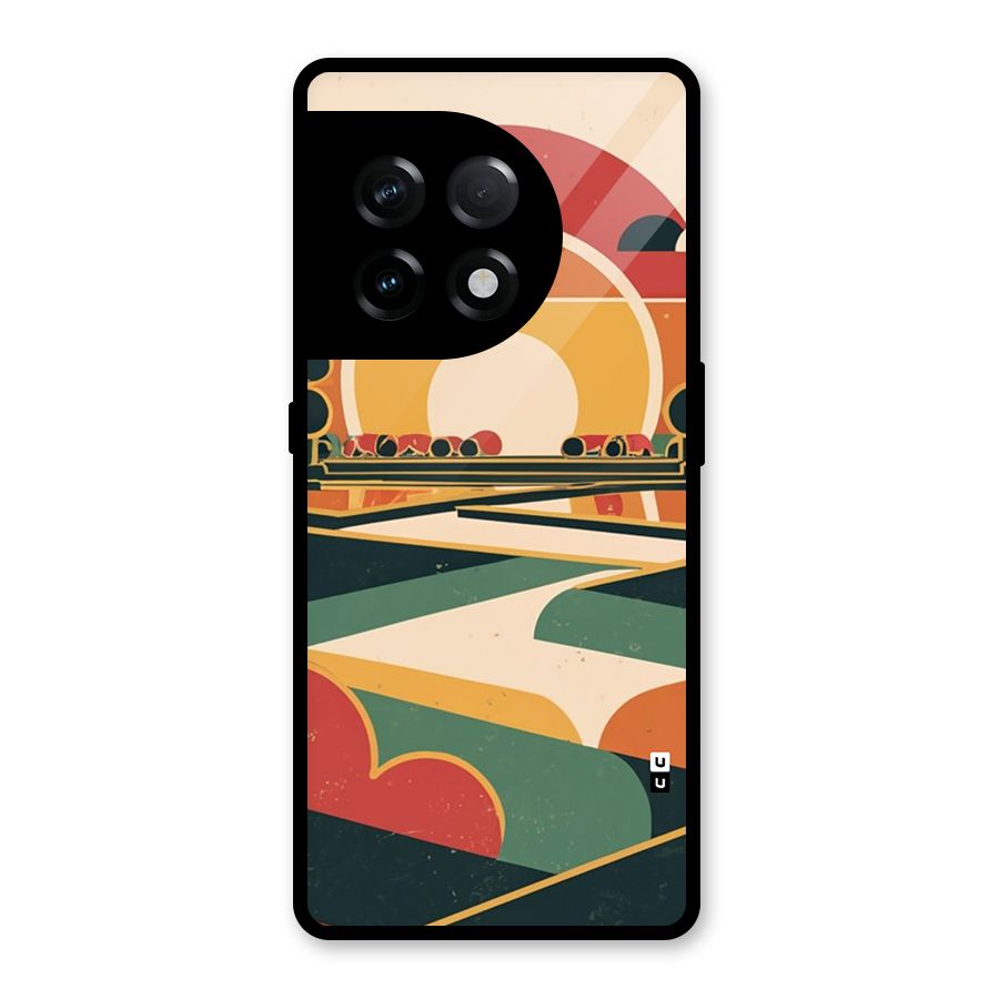 Awesome Geomatric Art Glass Back Case for OnePlus 11R