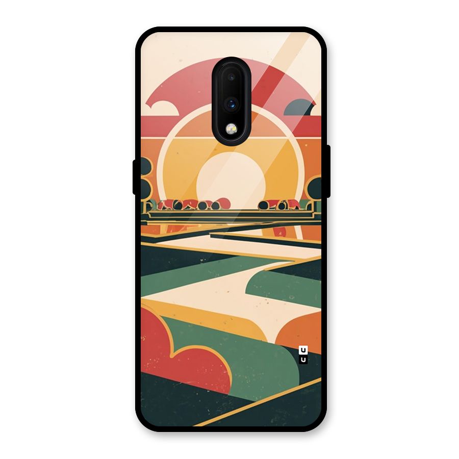 Awesome Geomatric Art Glass Back Case for OnePlus 7
