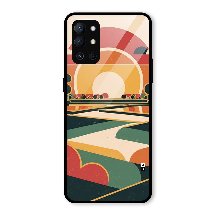 Awesome Geomatric Art Glass Back Case for OnePlus 9R