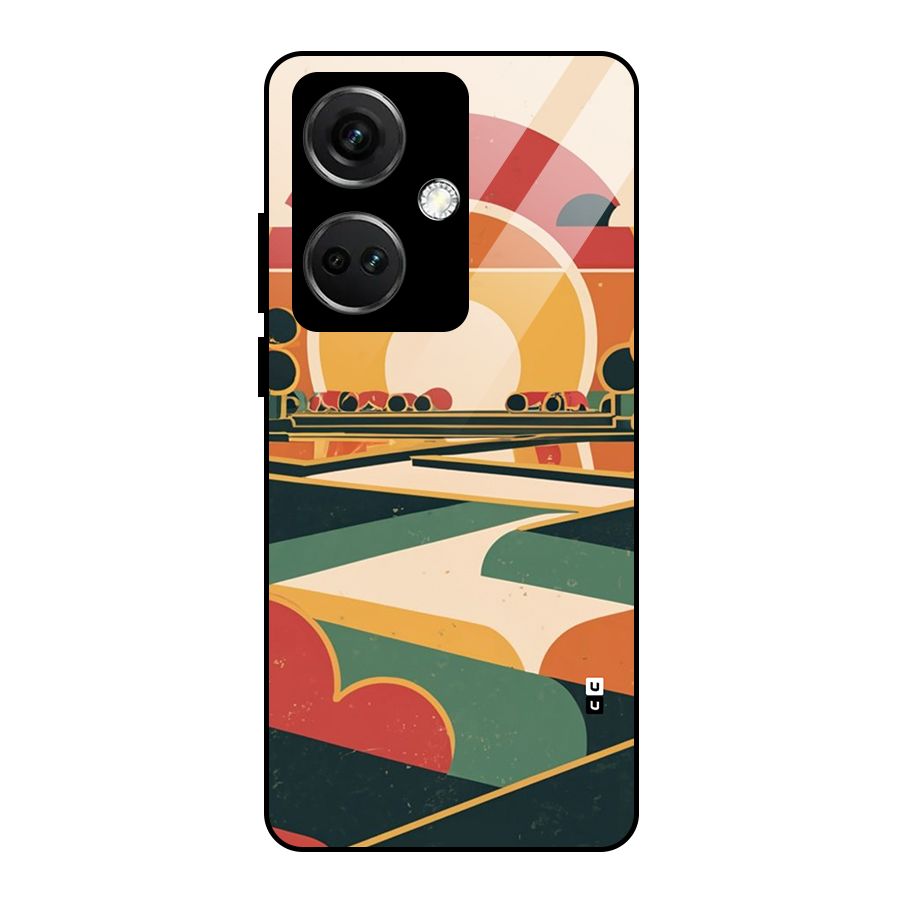 Awesome Geomatric Art Glass Back Case for OnePlus Nord CE 3 5G
