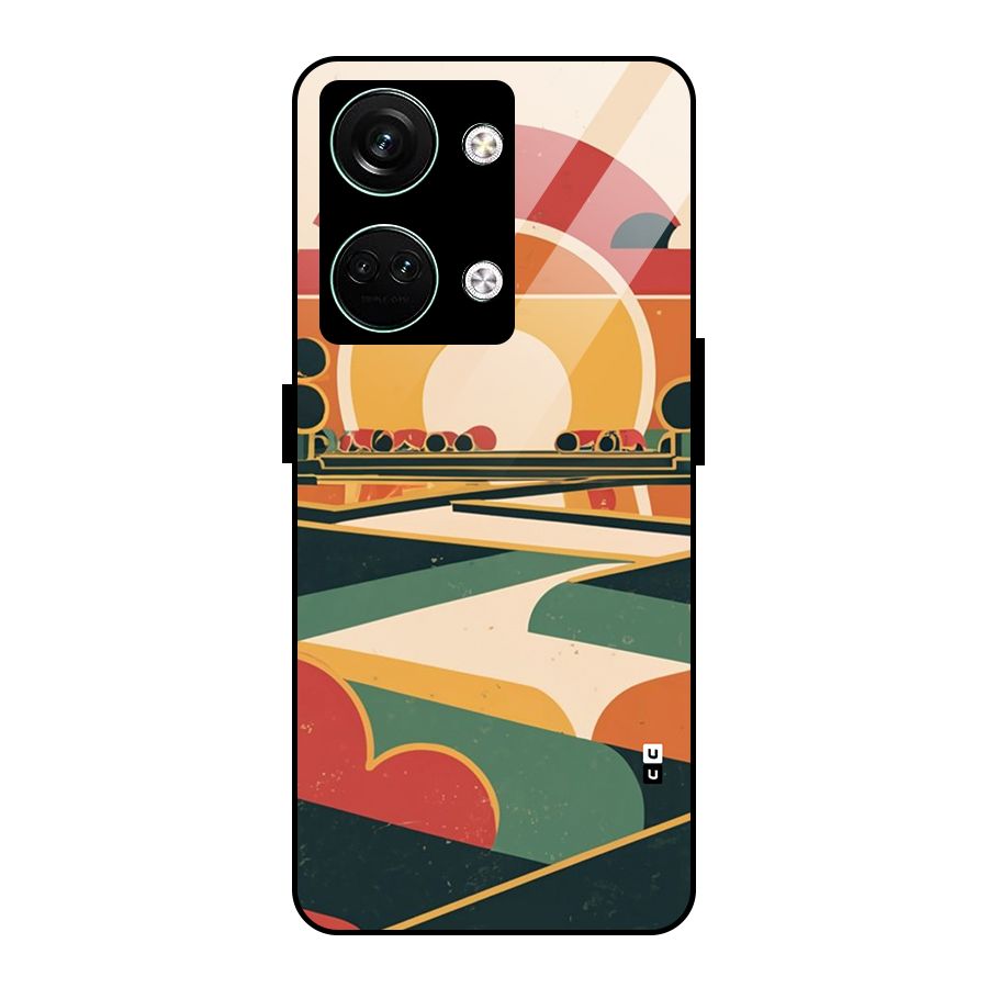 Awesome Geomatric Art Glass Back Case for Oneplus Nord 3