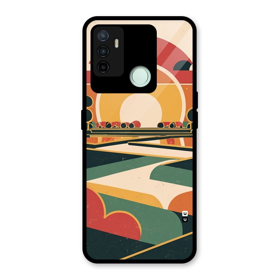 Awesome Geomatric Art Glass Back Case for Oppo A53