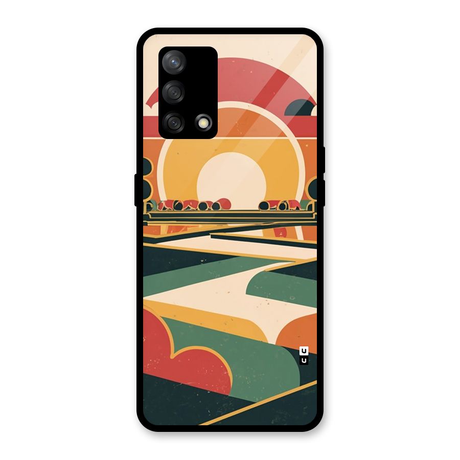 Awesome Geomatric Art Glass Back Case for Oppo F19