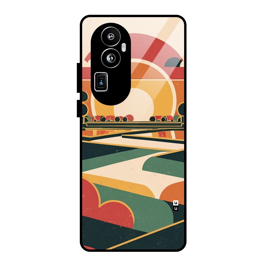Awesome Geomatric Art Glass Back Case for Oppo Reno10 Pro Plus