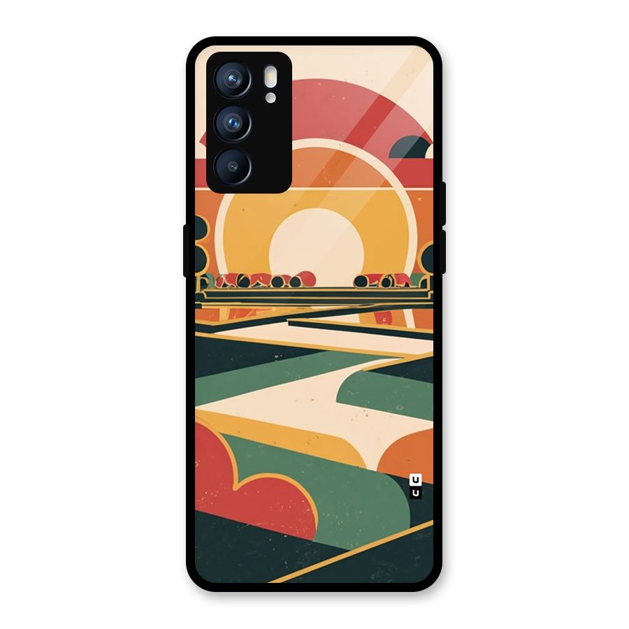 Awesome Geomatric Art Glass Back Case for Oppo Reno6 5G