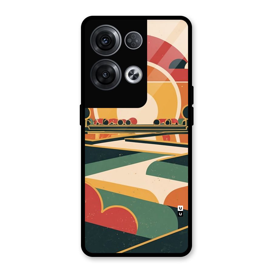 Awesome Geomatric Art Glass Back Case for Oppo Reno8 Pro 5G