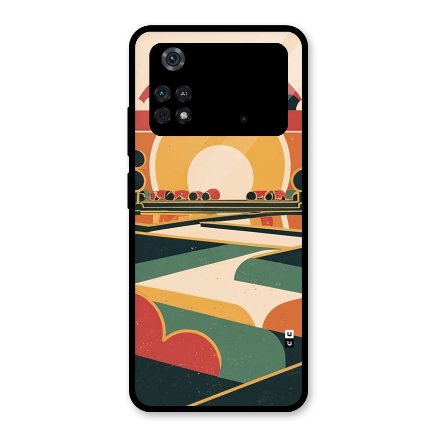 Awesome Geomatric Art Glass Back Case for Poco M4 Pro 4G