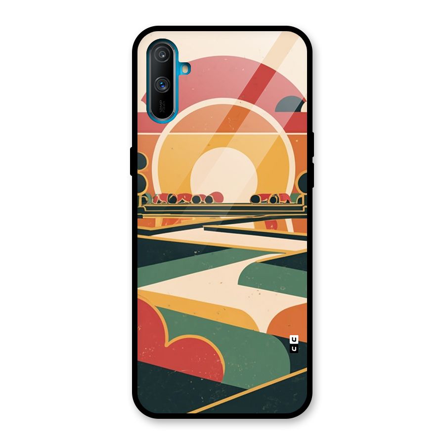 Awesome Geomatric Art Glass Back Case for Realme C3