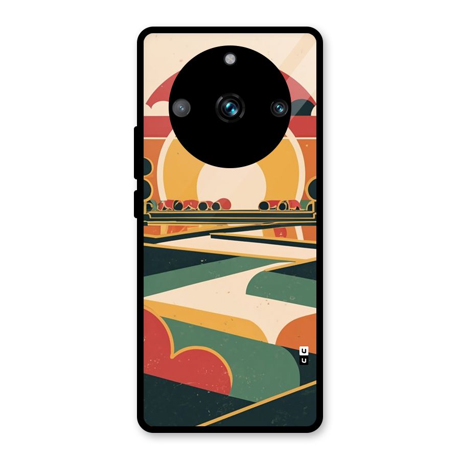 Awesome Geomatric Art Glass Back Case for Realme Narzo 60 Pro