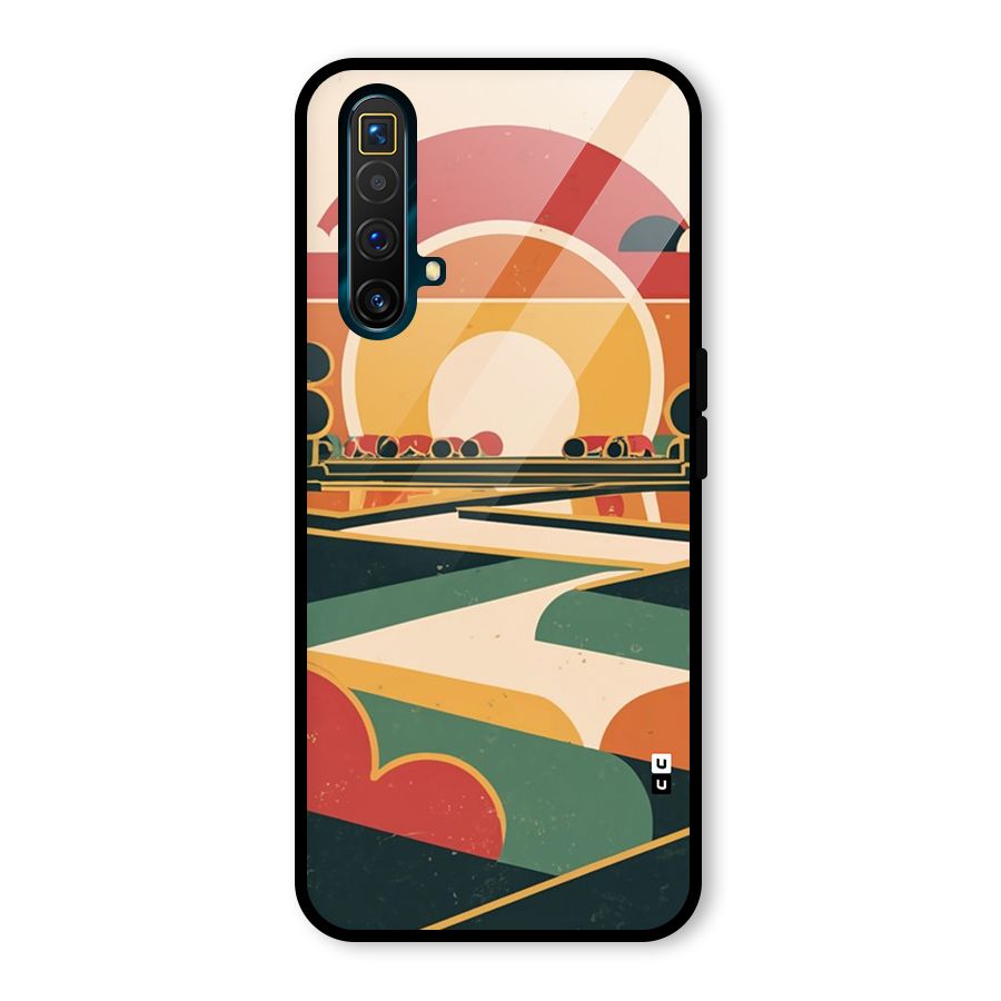 Awesome Geomatric Art Glass Back Case for Realme X3