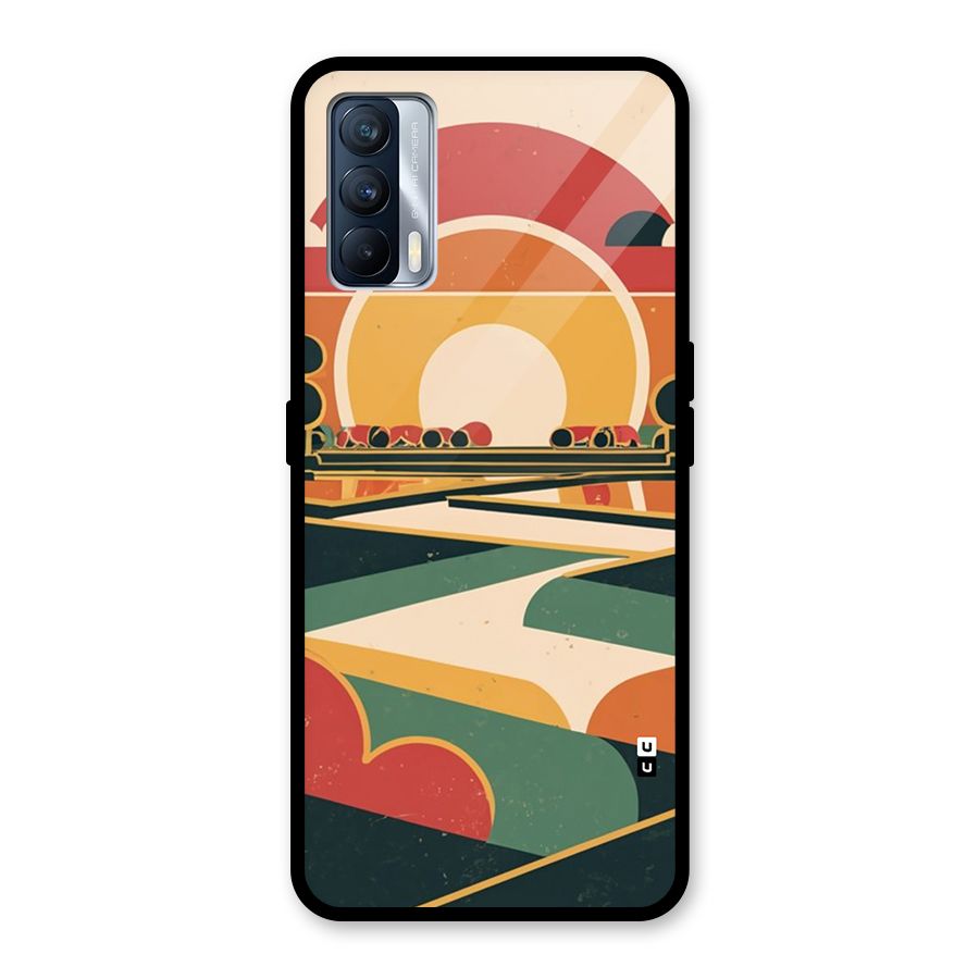 Awesome Geomatric Art Glass Back Case for Realme X7