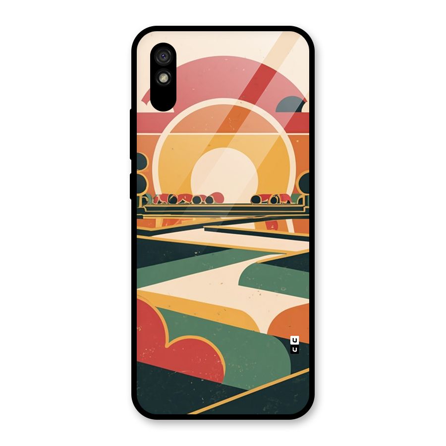 Awesome Geomatric Art Glass Back Case for Redmi 9A