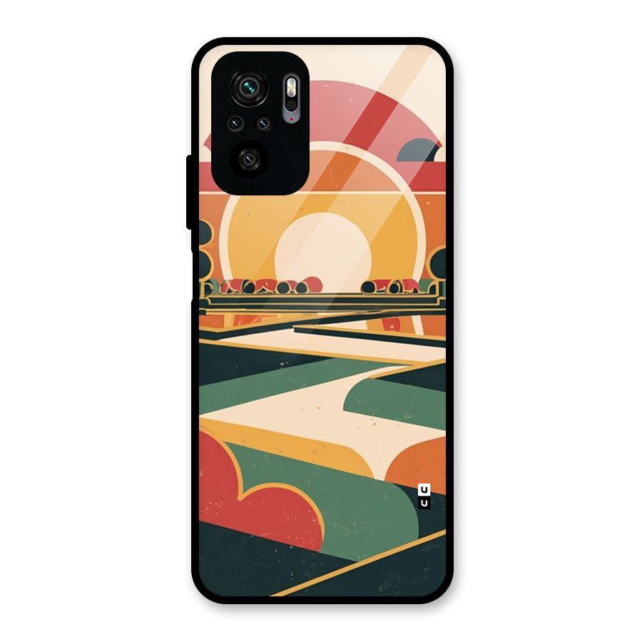 Awesome Geomatric Art Glass Back Case for Redmi Note 11 SE