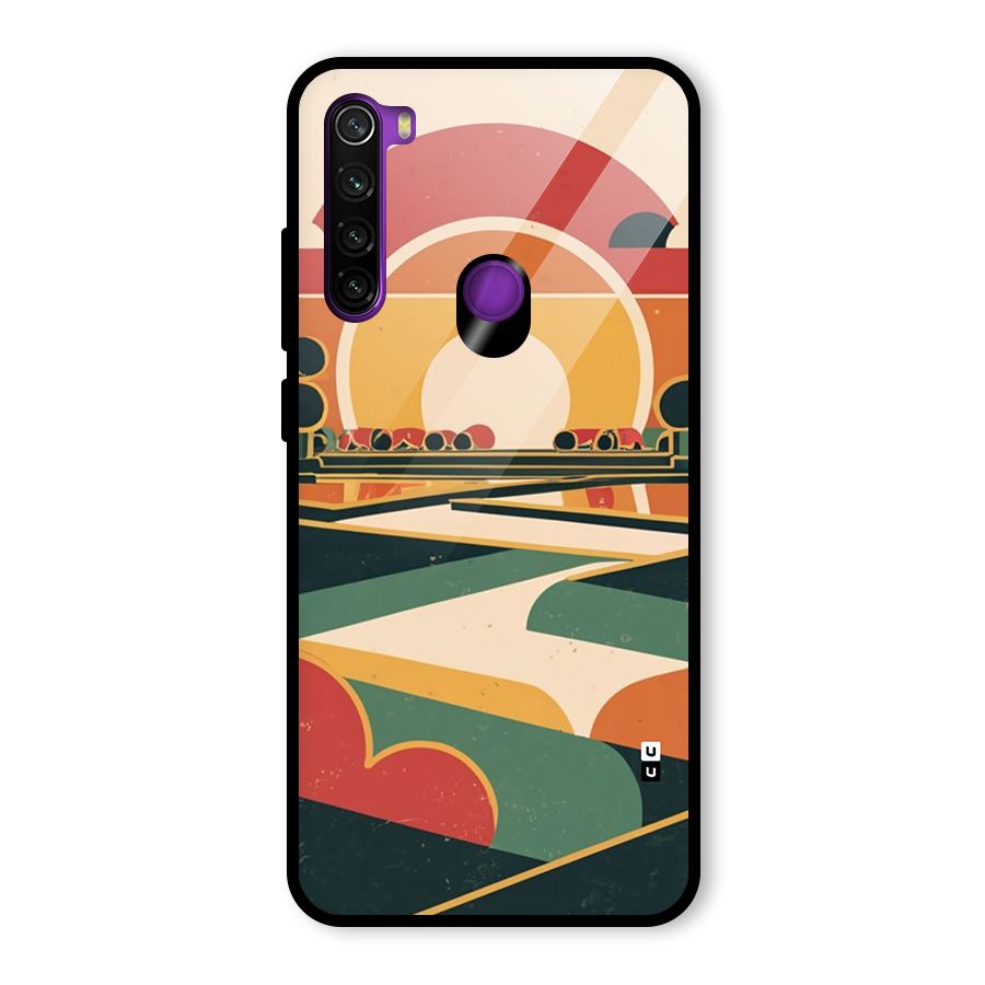 Awesome Geomatric Art Glass Back Case for Redmi Note 8