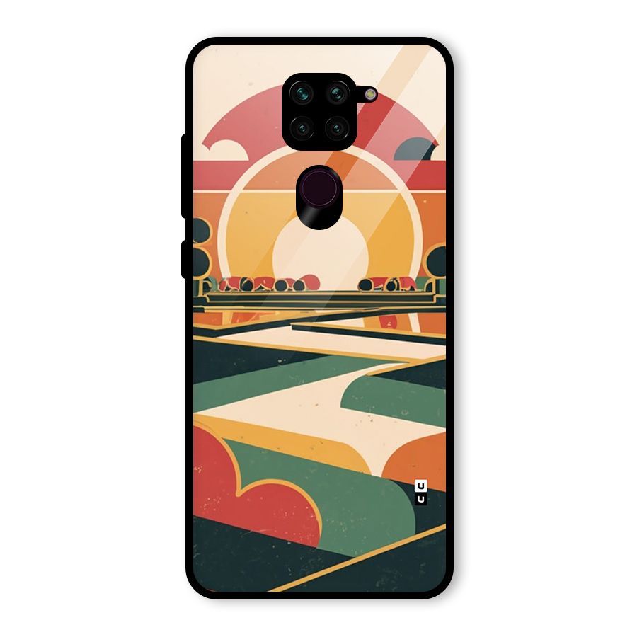 Awesome Geomatric Art Glass Back Case for Redmi Note 9