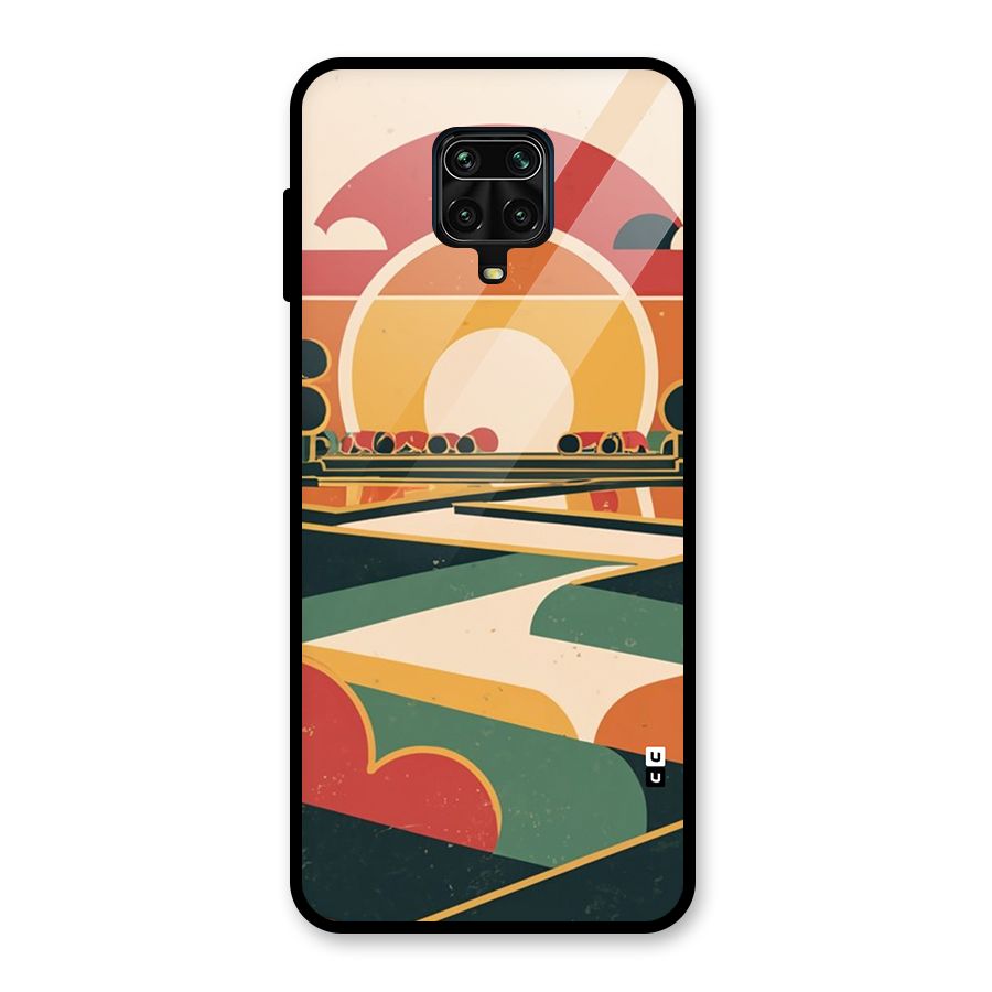 Awesome Geomatric Art Glass Back Case for Redmi Note 9 Pro