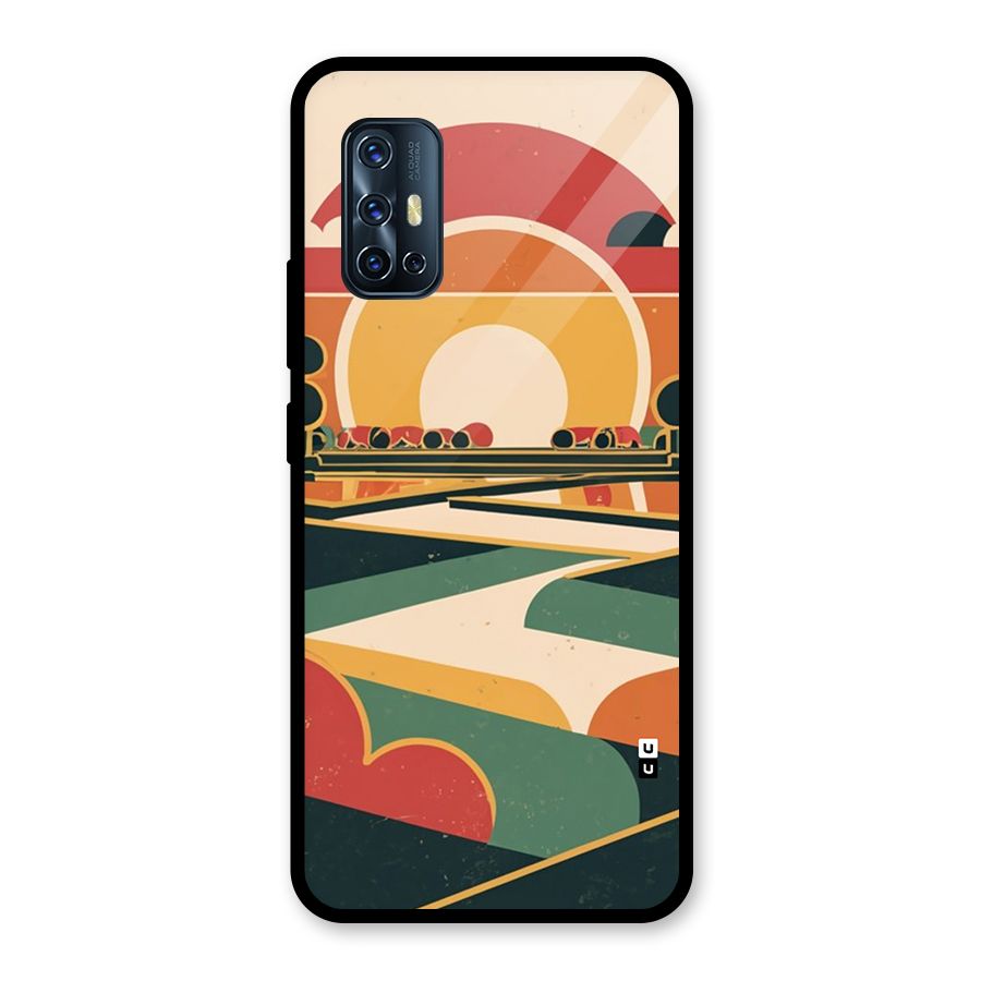 Awesome Geomatric Art Glass Back Case for Vivo V17