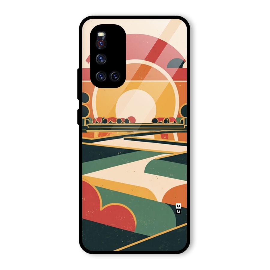 Awesome Geomatric Art Glass Back Case for Vivo V19