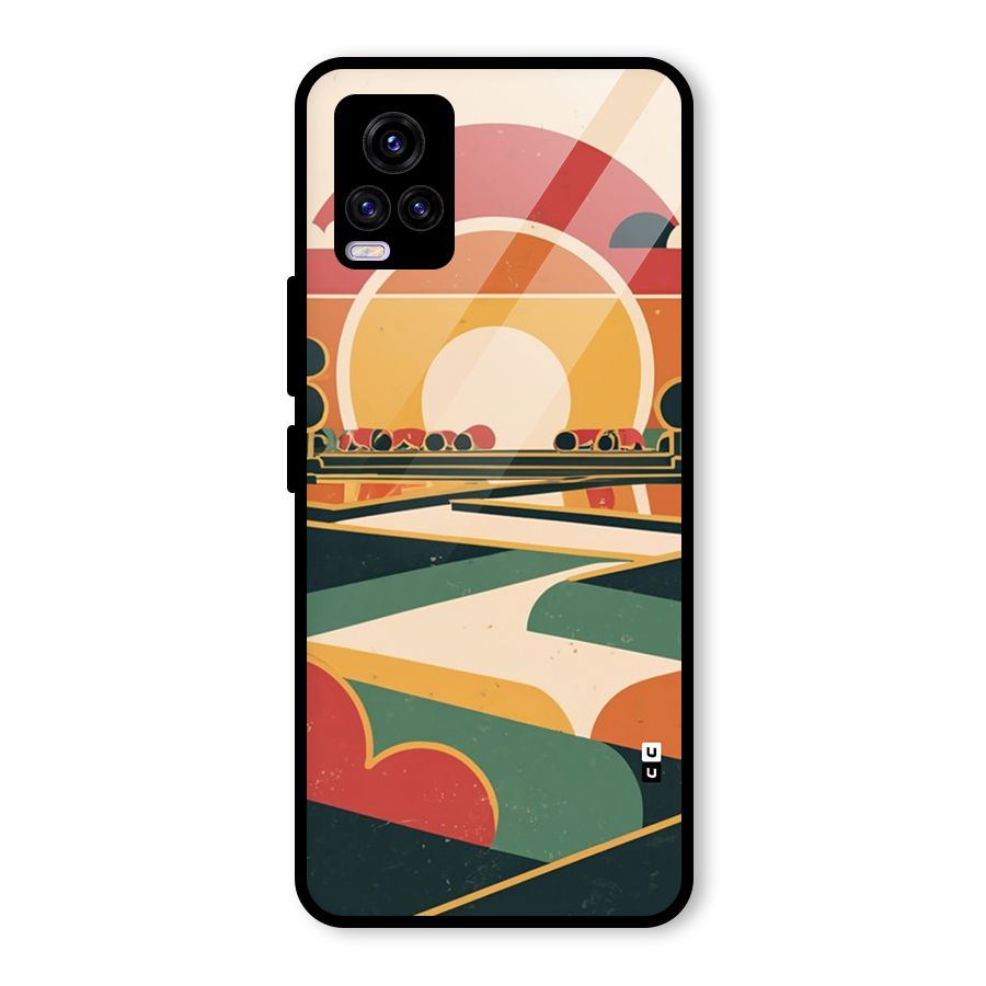 Awesome Geomatric Art Glass Back Case for Vivo V20